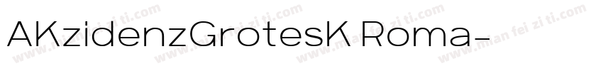 AKzidenzGrotesK Roma字体转换